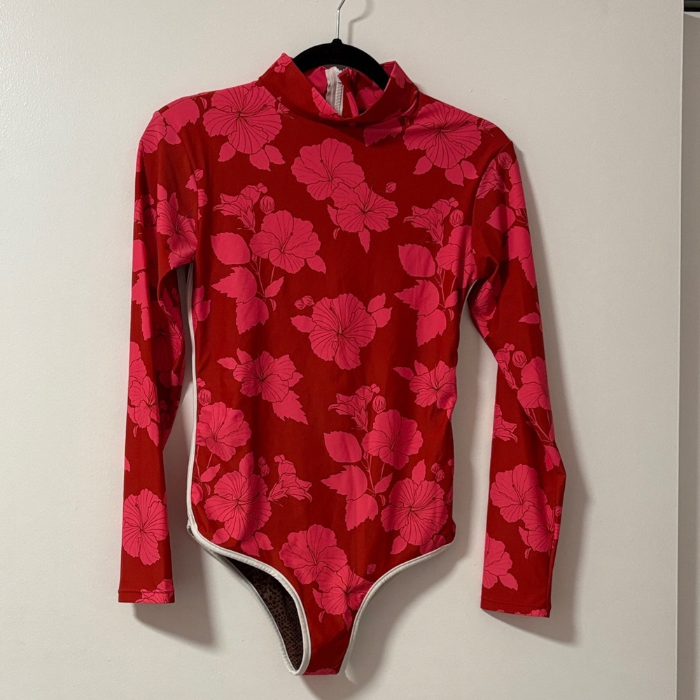Acacia Swimwear Red Floral One Piece